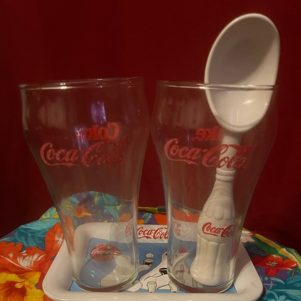 Vintage Coca Cola sundae set from 1998
